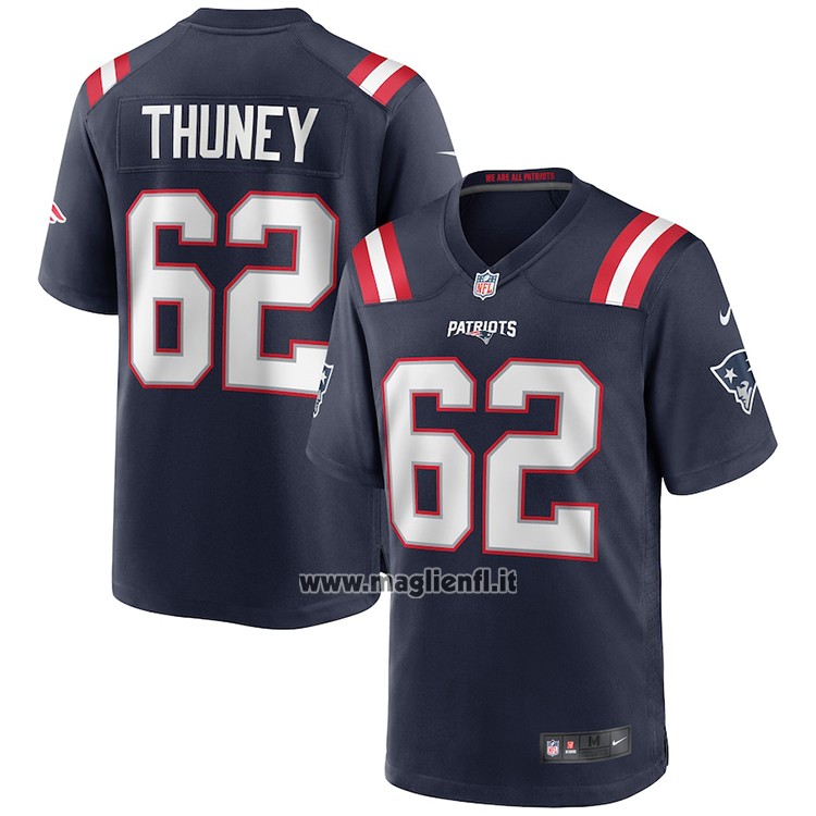 Maglia NFL Game New England Patriots Joe Thuney Blu